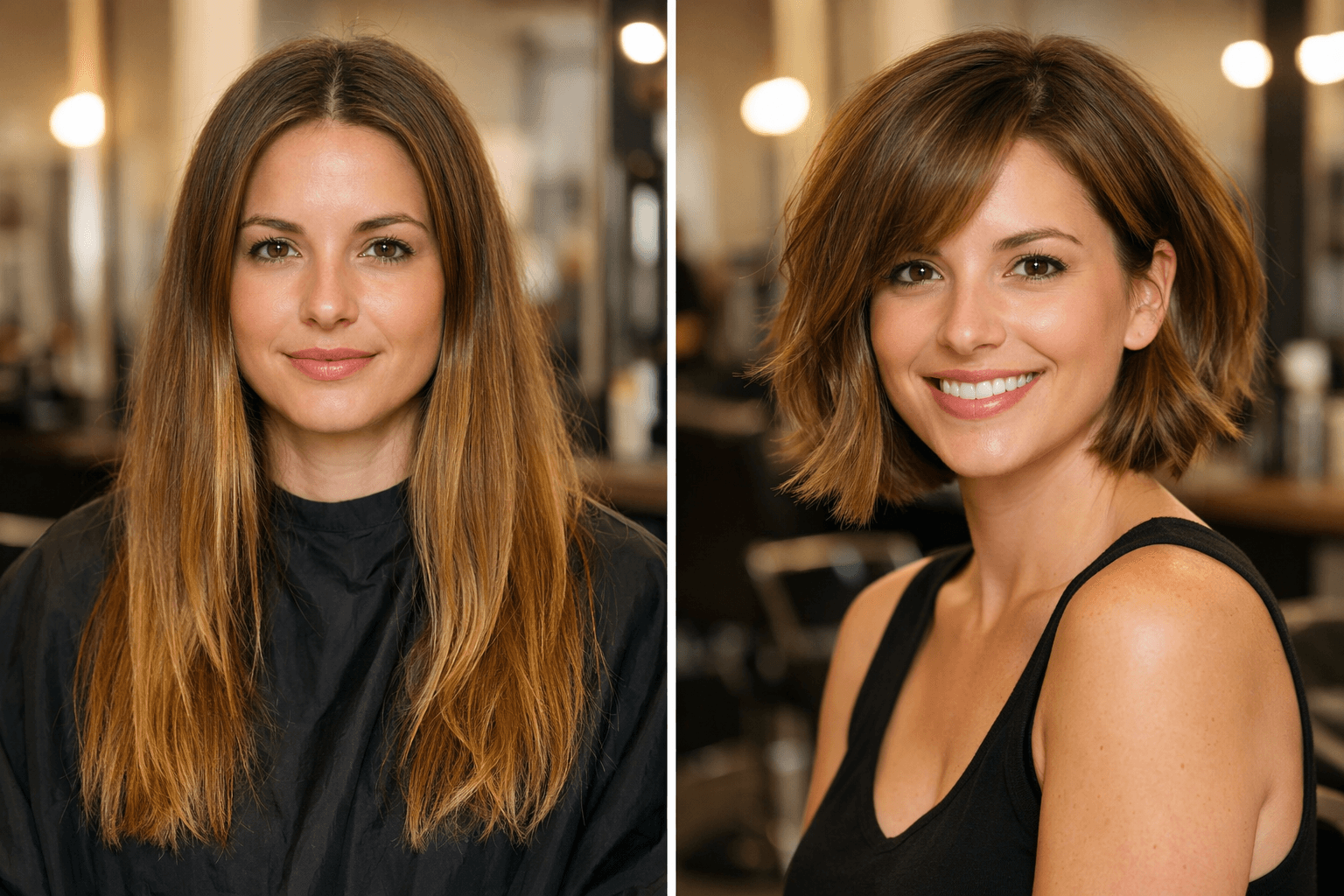 Vorher-Nachher-Ergebnis einer Color-Behandlung